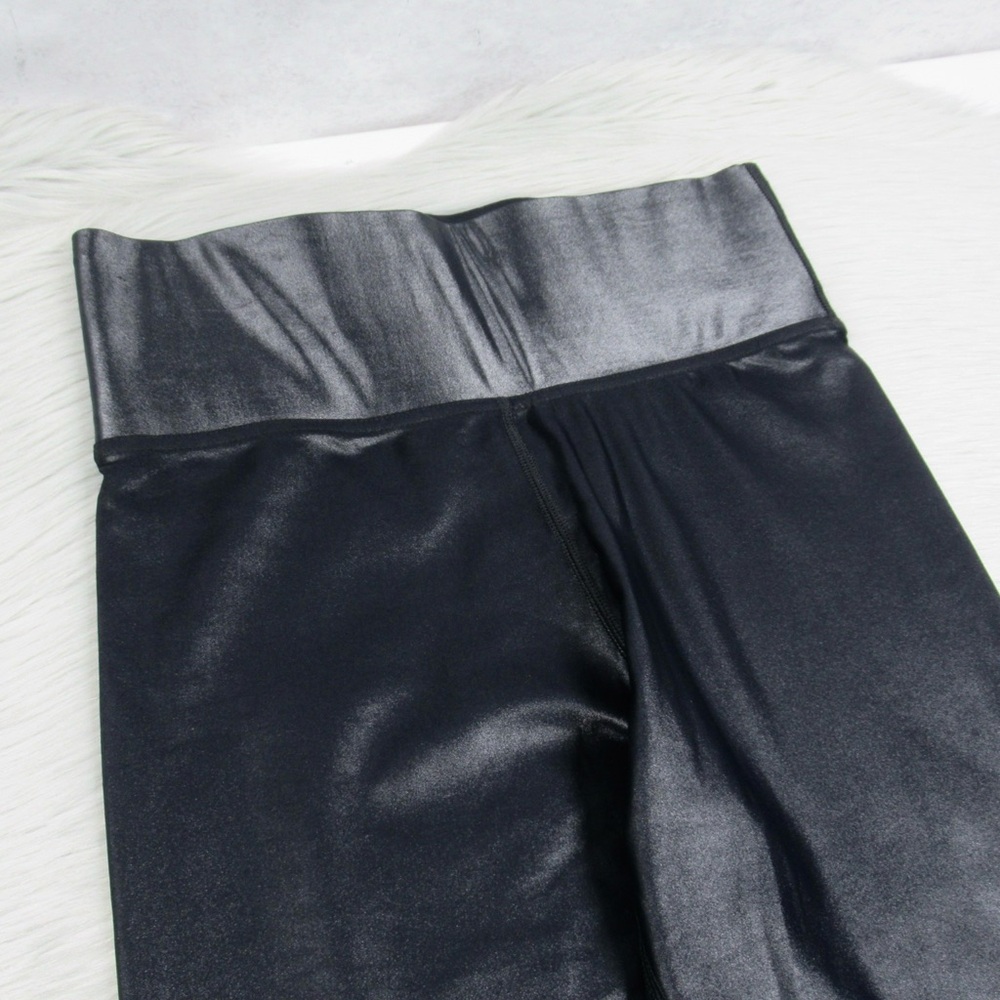 CARBON38 Takara Shine High Rise Full Length Glossy Black Leggings Size Large - Picture 12 of 15